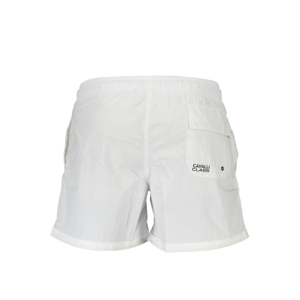 Cavalli Class White Polyamide Swimwear - The Gentlemen's Vault