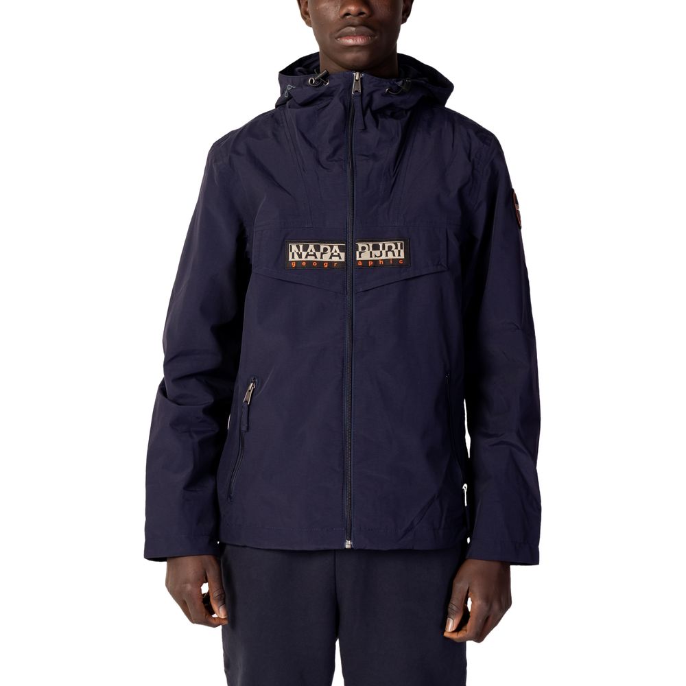 Napapijri Blue Polyester Jackets & Coat - The Gentlemen's Vault