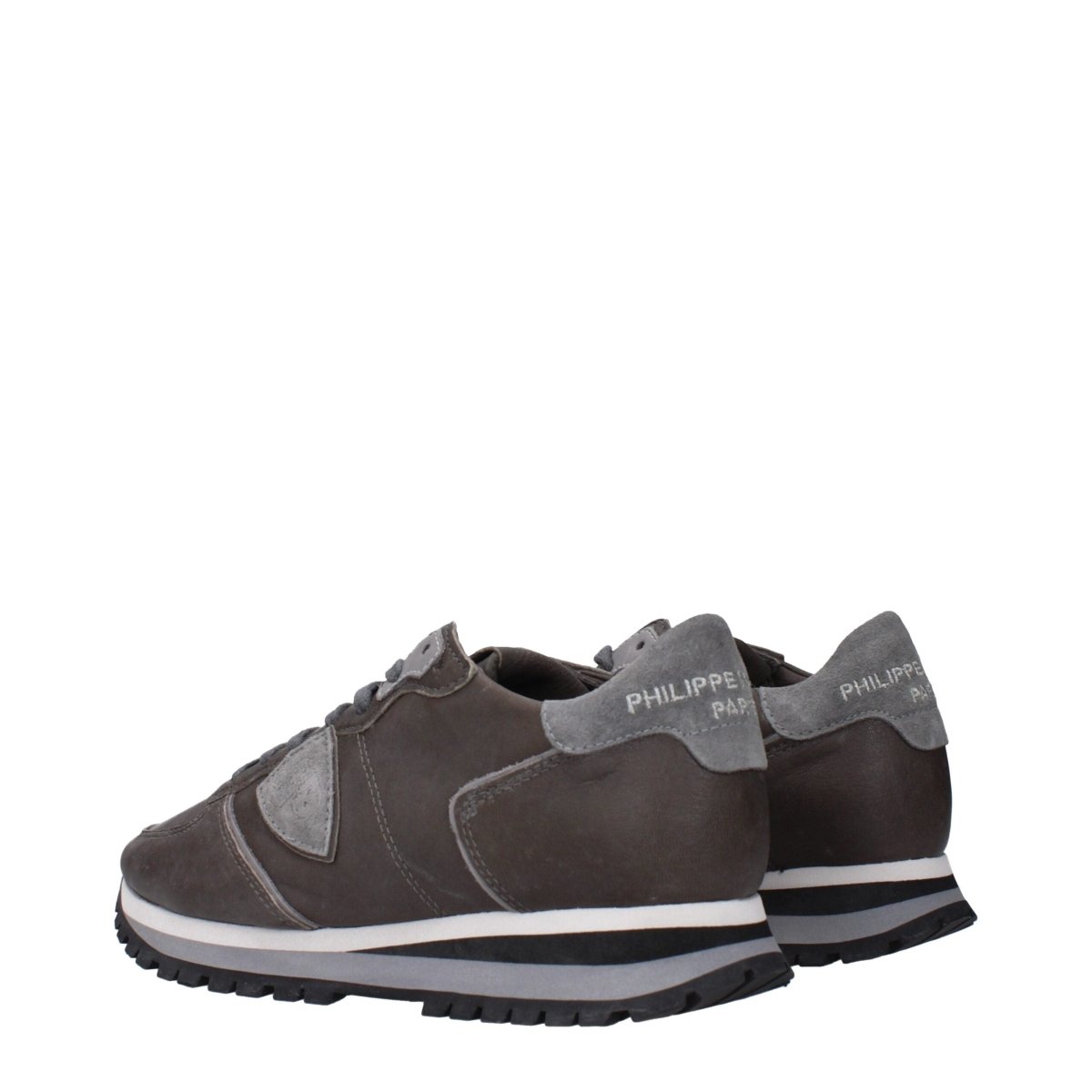 Philippe Model Gray Leather Sneakers - The Gentlemen's Vault
