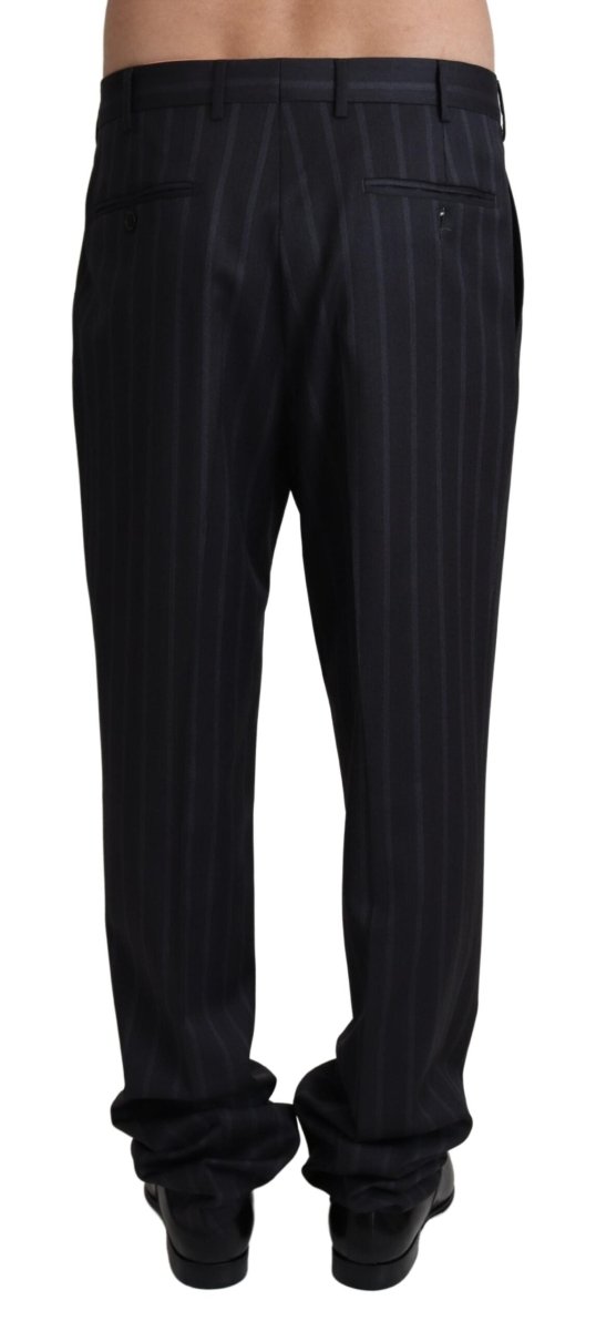 Dolce & Gabbana Gray Wool Blend Formal Trousers Pants - The Gentlemen's Vault
