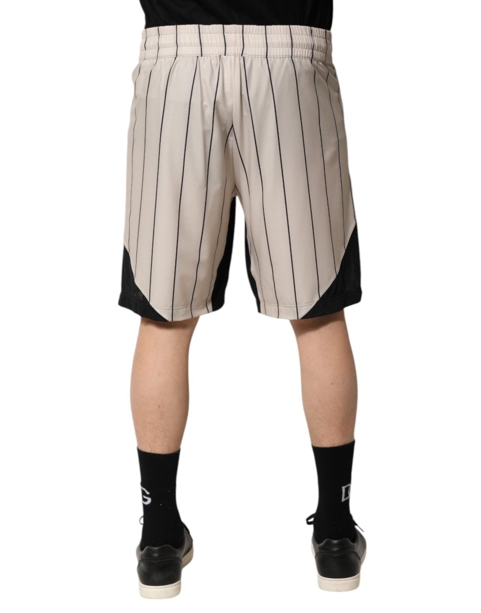 Dolce & Gabbana Off White Polyester DG Logo Sweatshorts Shorts - The Gentlemen's Vault