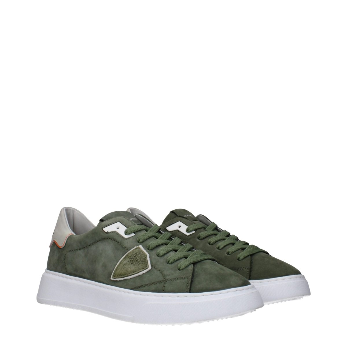 Philippe Model Green Leather Low Tops - The Gentlemen's Vault