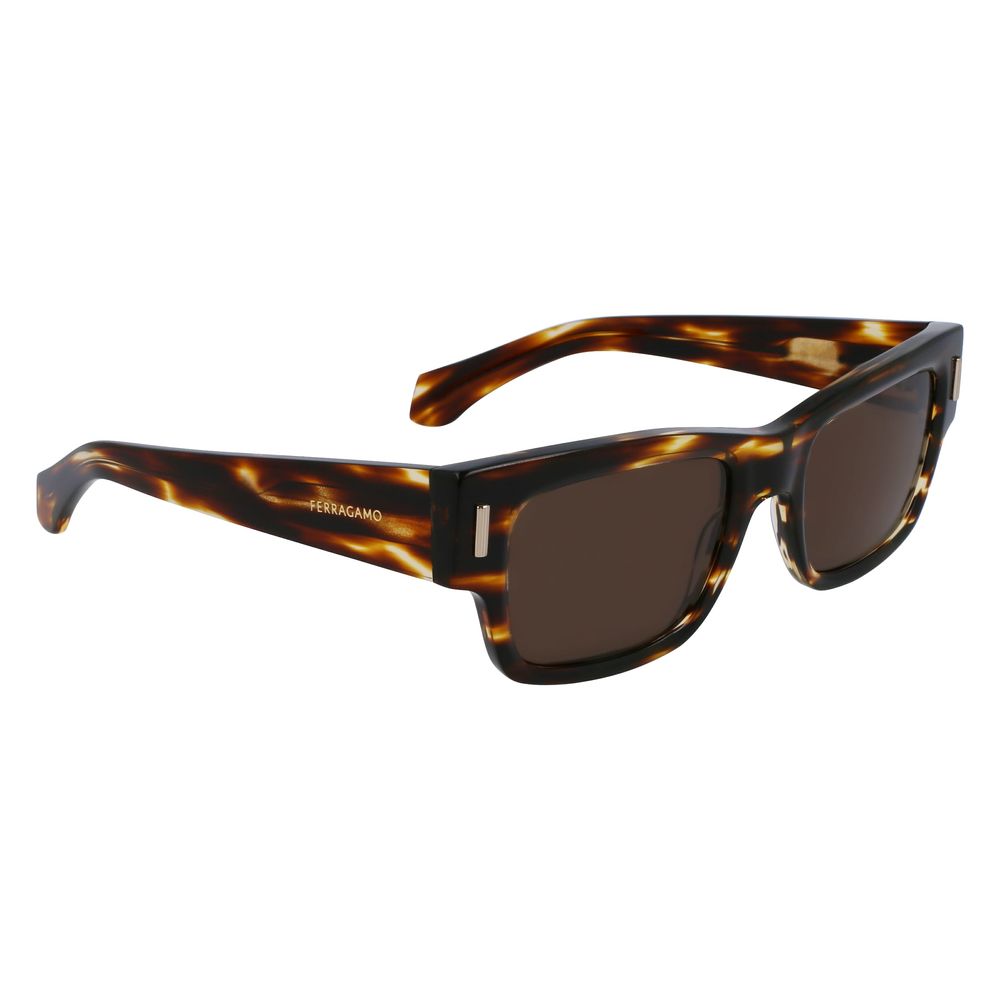 Ferragamo Brown Acetate Sunglasses - The Gentlemen's Vault