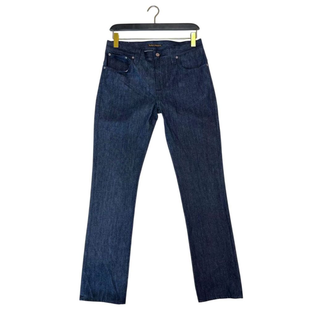Nudie Jeans Blue Cotton Men Jeans - The Gentlemen's Vault
