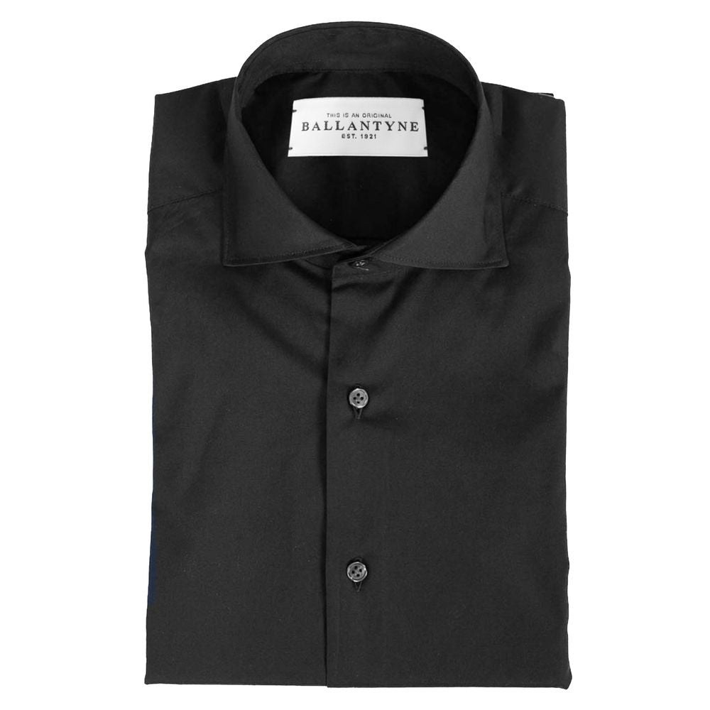 Ballantyne Black Cotton Men's Shirt - The Gentlemen's Vault