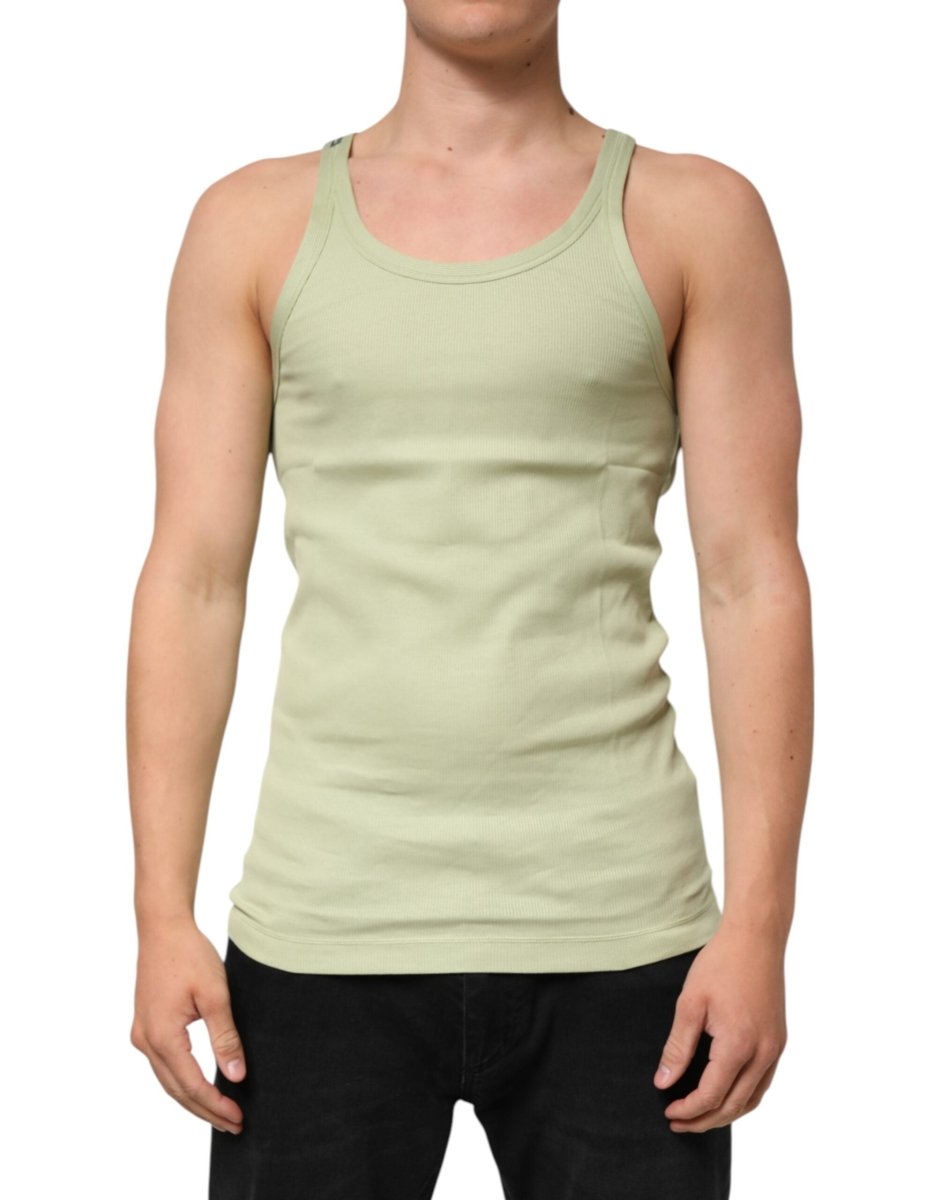 Dolce & Gabbana Light Green Tank Sleeveless Men Men T-shirt - The Gentlemen's Vault