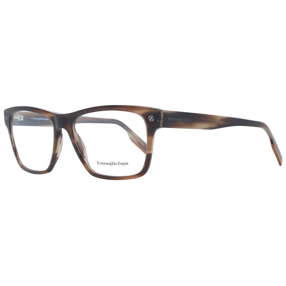 Ermenegildo Zegna Brown Men Glasses Frame - The Gentlemen's Vault