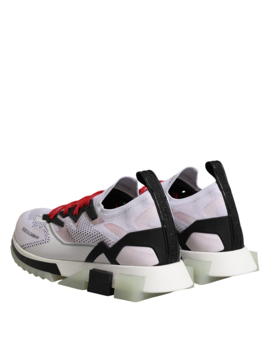 Dolce & Gabbana White SORRENTO Sport Stretch Sneakers Shoes - The Gentlemen's Vault