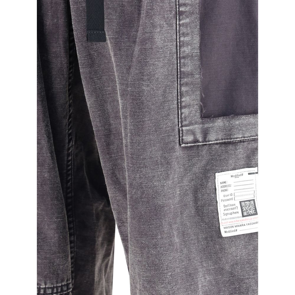 Maison Mihara Yasuhiro Black Cotton Cargo Pants - The Gentlemen's Vault