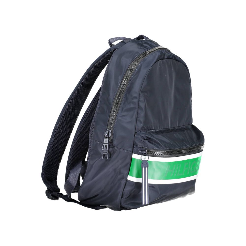 Tommy Hilfiger Blue Polyester Backpack - The Gentlemen's Vault