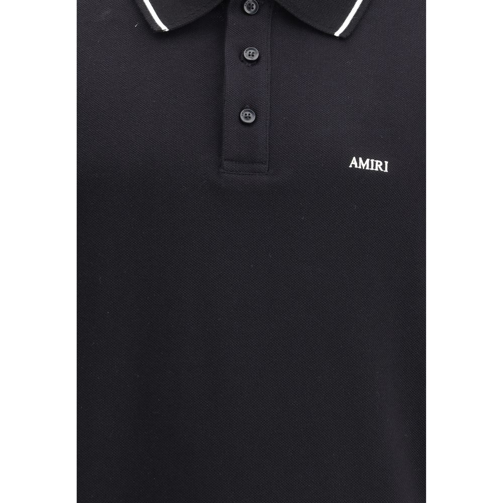 Amiri Black Cotton Polo T-Shirt - The Gentlemen's Vault