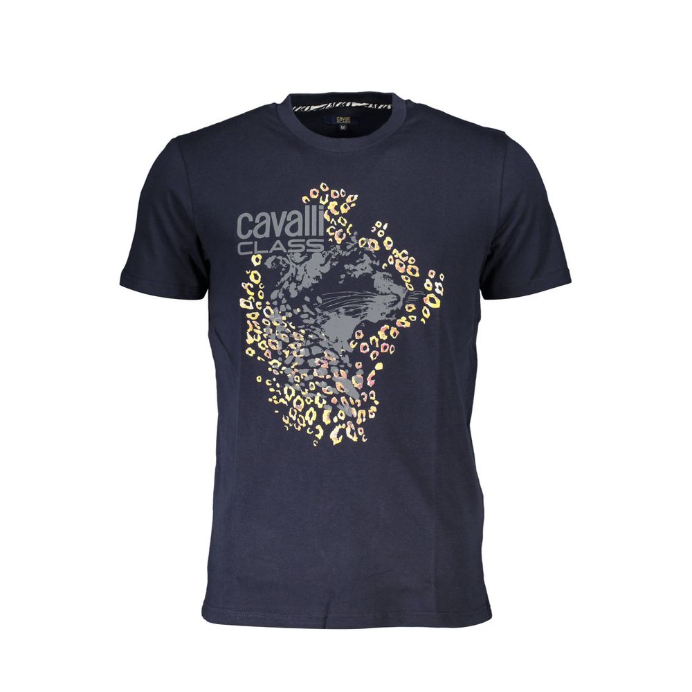 Cavalli Class Blue Cotton T-Shirt - The Gentlemen's Vault