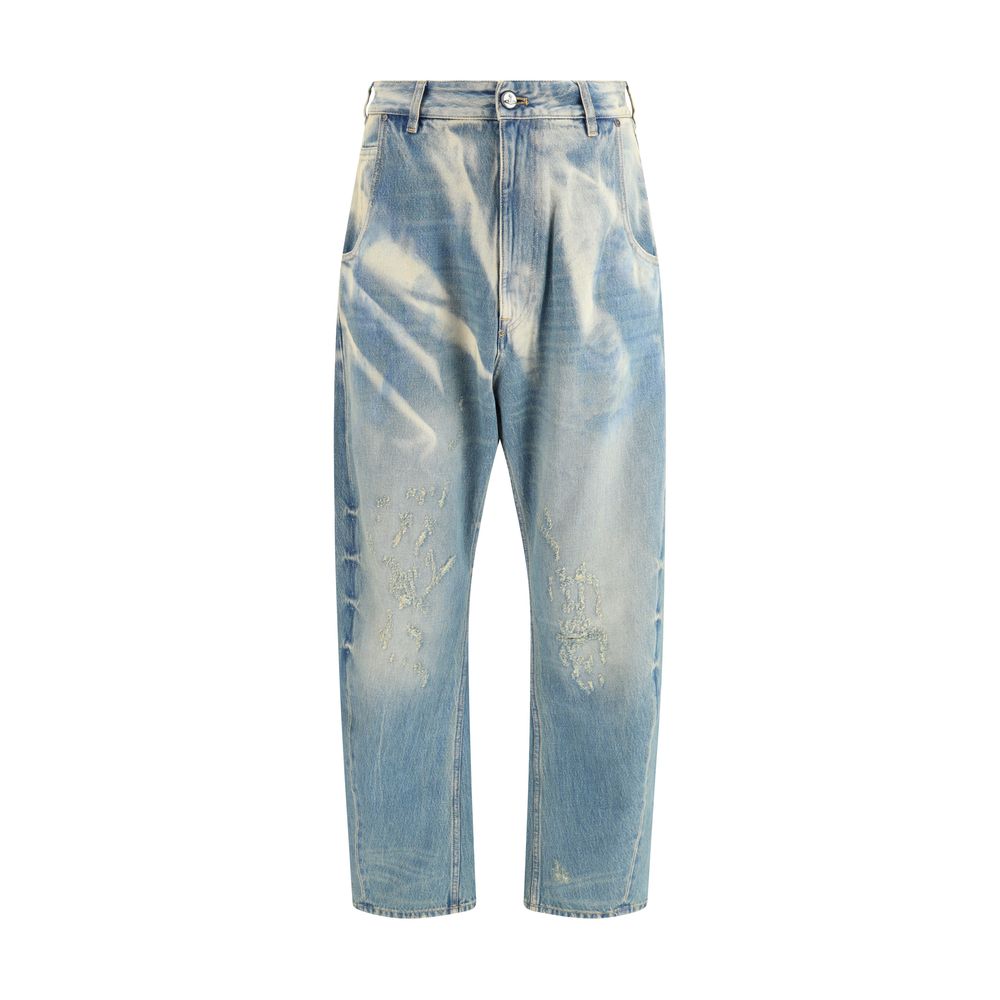 Vivienne Westwood Light Blue Cotton Relaxed Fit Jeans - The Gentlemen's Vault