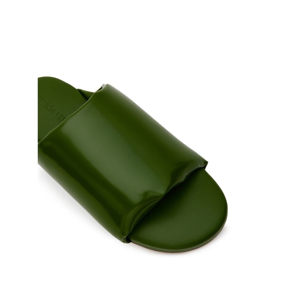 Bottega Veneta Green Leather Slipper - The Gentlemen's Vault