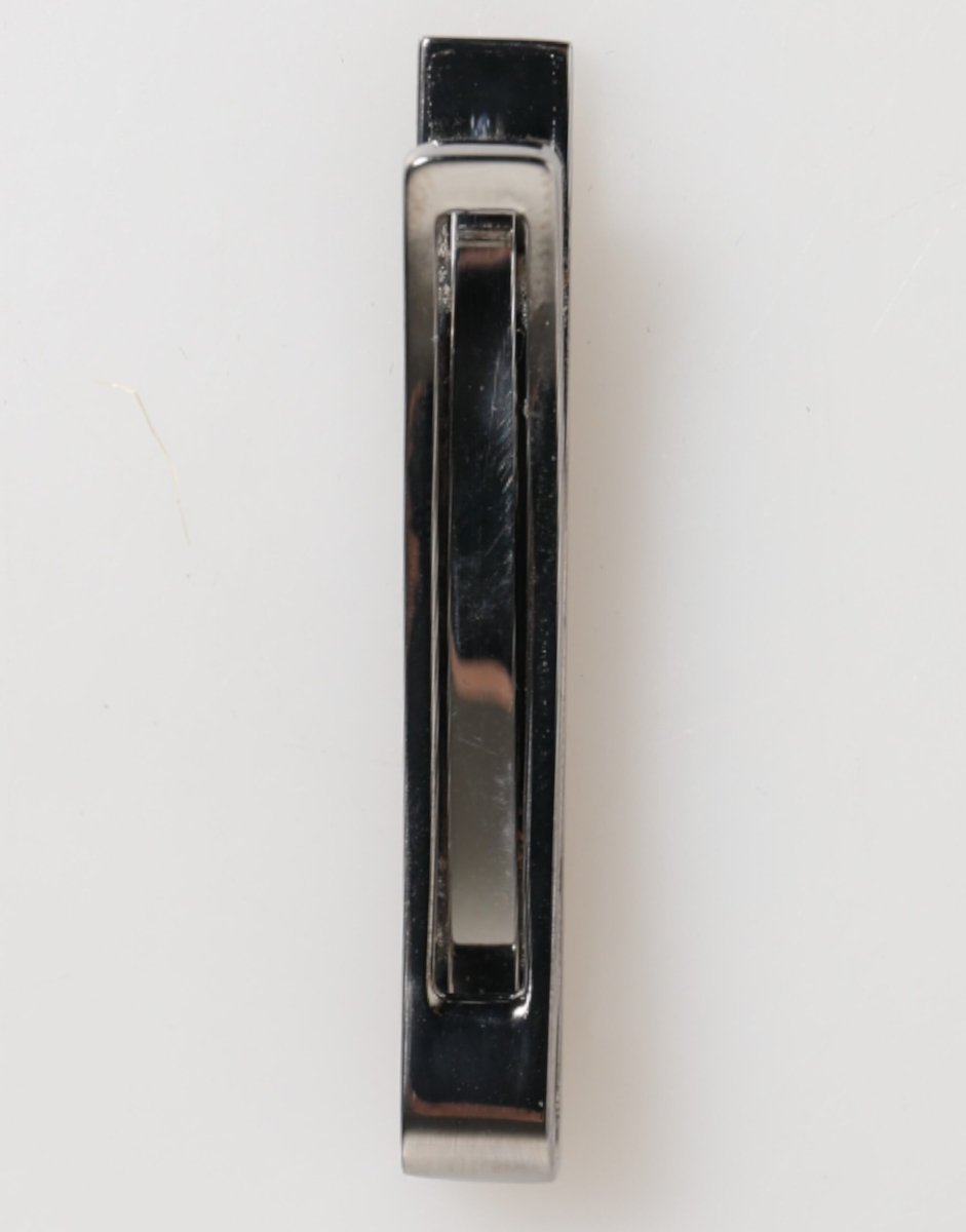 Dolce & Gabbana Silver Tone Brass Logo Branded Men Accessory Tie Clip Bar - The Gentlemen's Vault