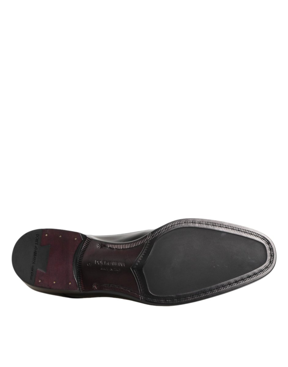 Dolce & Gabbana Black Calfskin Leather Derby Dress Shoes - The Gentlemen's Vault