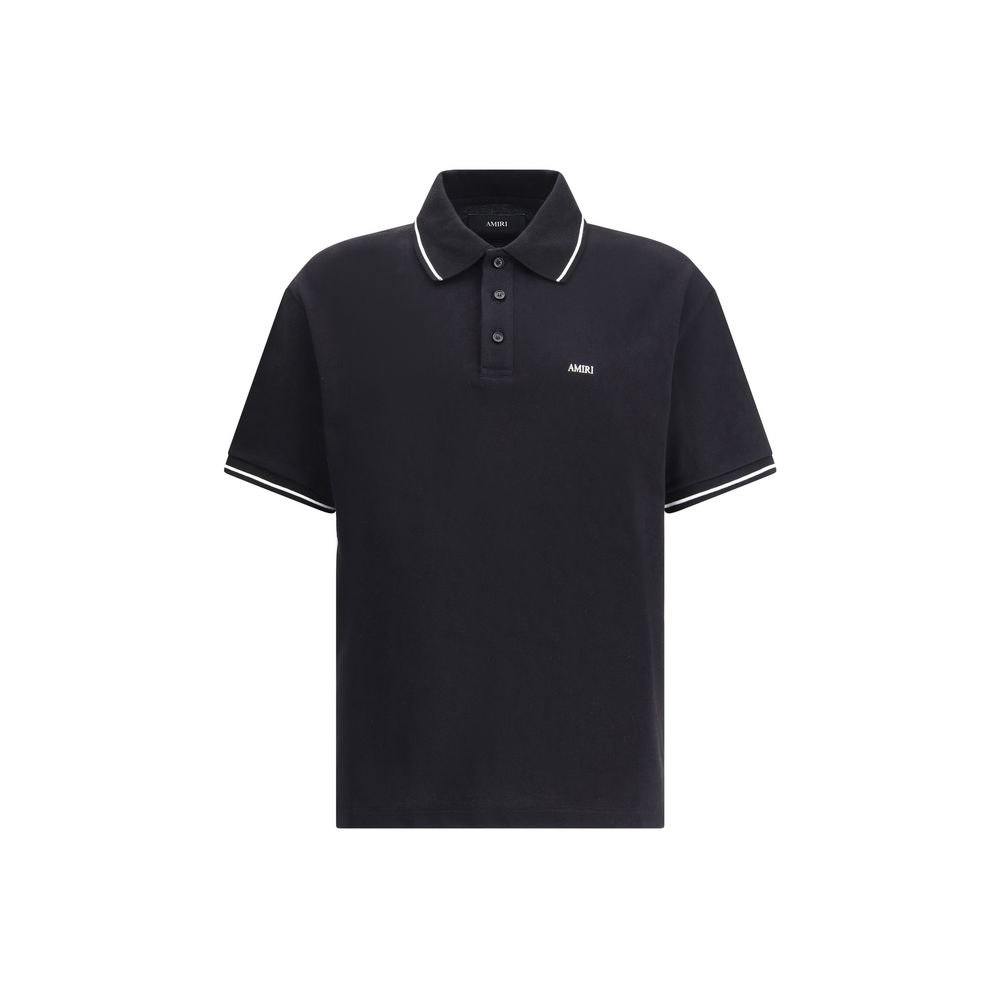 Amiri Black Cotton Polo T-Shirt - The Gentlemen's Vault