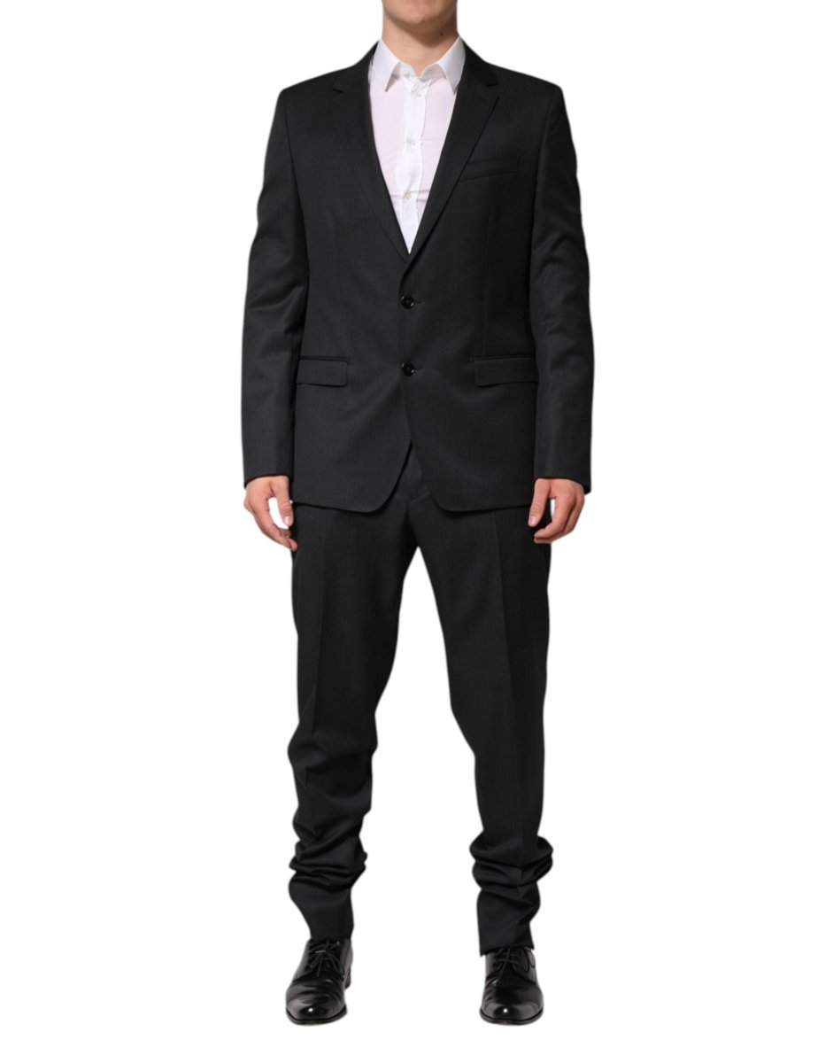 Dolce & Gabbana Dark Gray Wool Single Breasted 2 Piece Suit - The Gentlemen's Vault