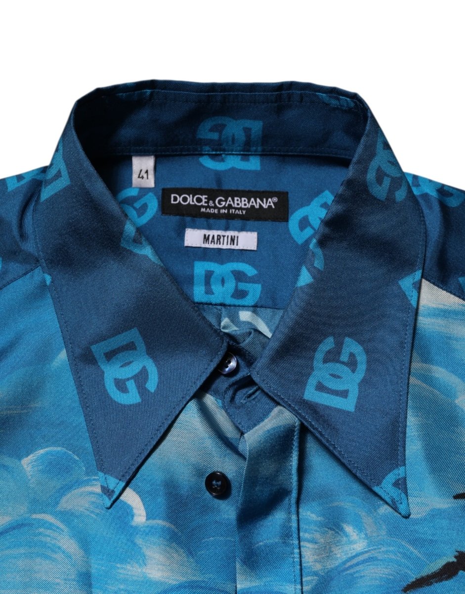 Dolce & Gabbana Multicolor Silk DG Long Sleeves Formal Shirt - The Gentlemen's Vault