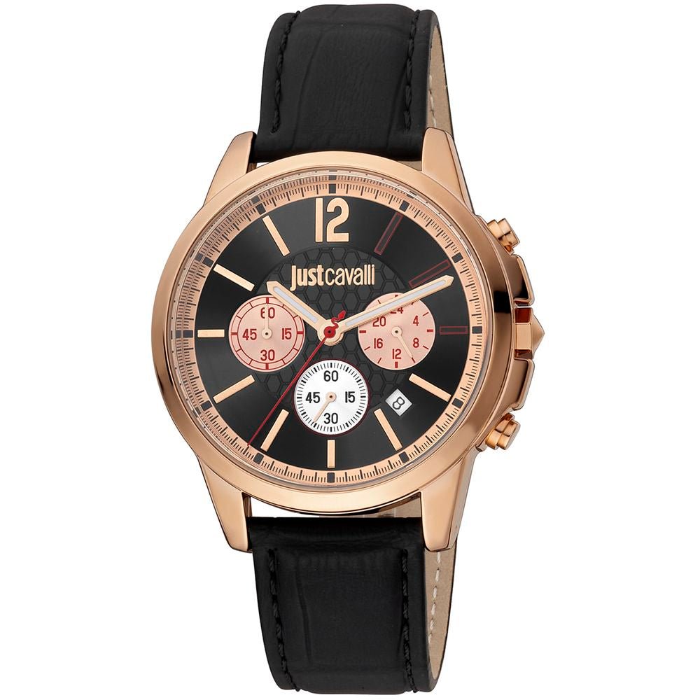Just Cavalli Black Leather Bracelet Watch - The Gentlemen's Vault