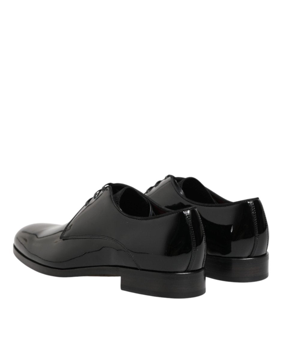Dolce & Gabbana Black Calfskin Leather Derby Dress Shoes - The Gentlemen's Vault