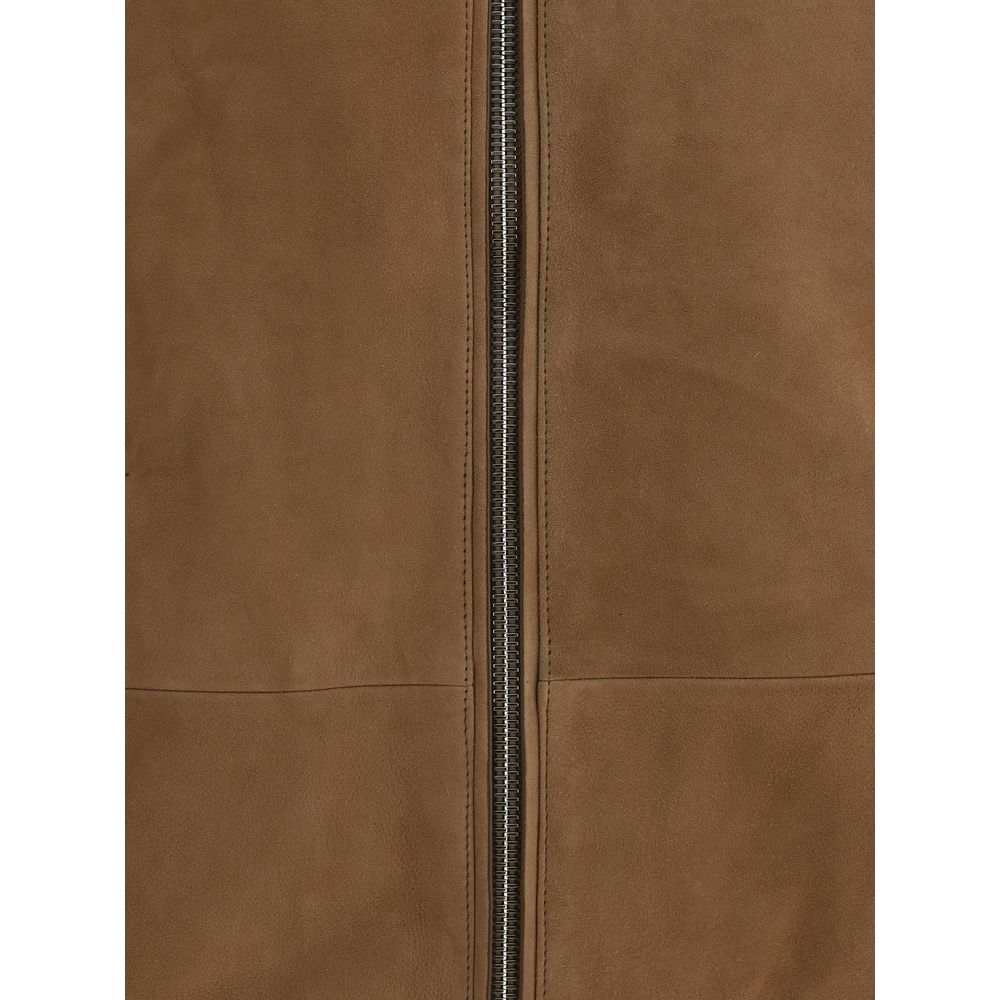 Yves Salomon Suede Bomber Jacket - The Gentlemen's Vault