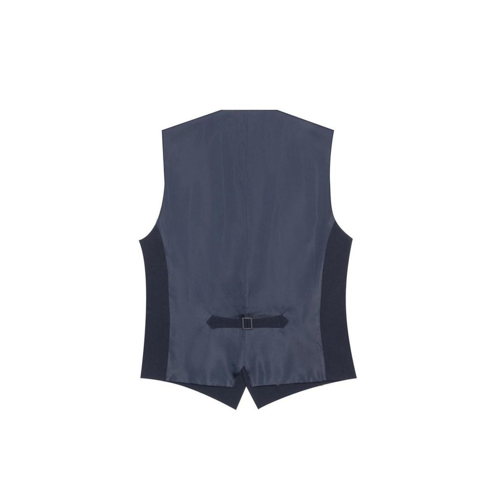 Antony Morato Blue Polyester Waistcoat - The Gentlemen's Vault
