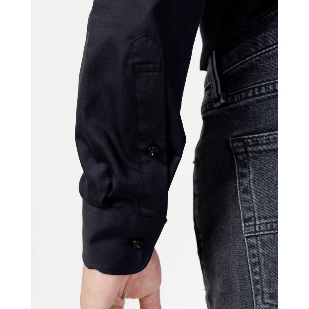 Selected Black Cotton Dress Shirt - The Gentlemen's Vault