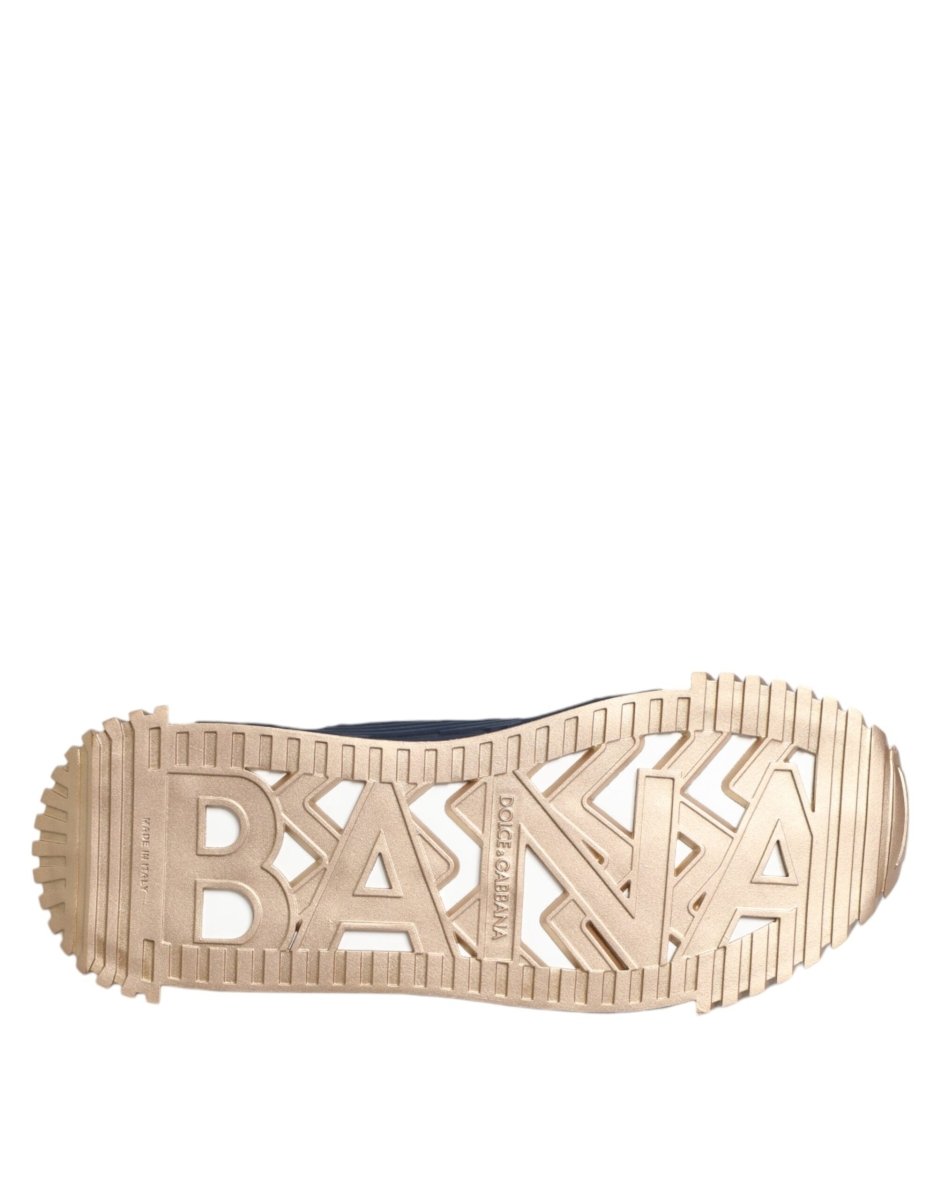 Dolce & Gabbana Blue White Low Top NS1 Men Sneakers Shoes - The Gentlemen's Vault