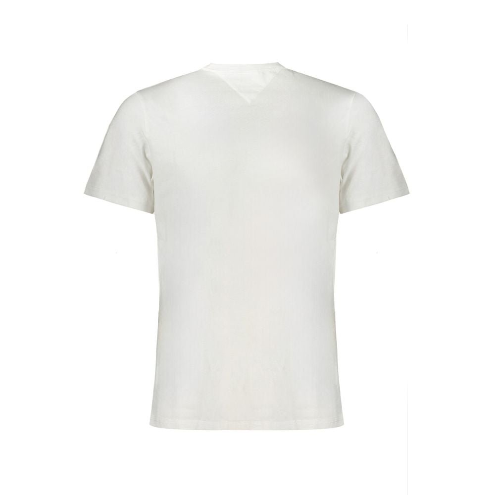 Tommy Hilfiger White Cotton Men T-Shirt - The Gentlemen's Vault