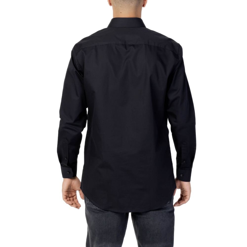 Selected Black Cotton Dress Shirt - The Gentlemen's Vault