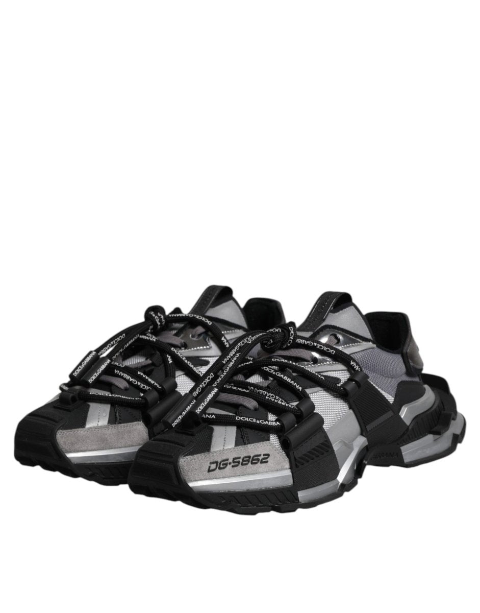 Dolce & Gabbana Multicolor Panelled Space Sneakers Shoes - The Gentlemen's Vault