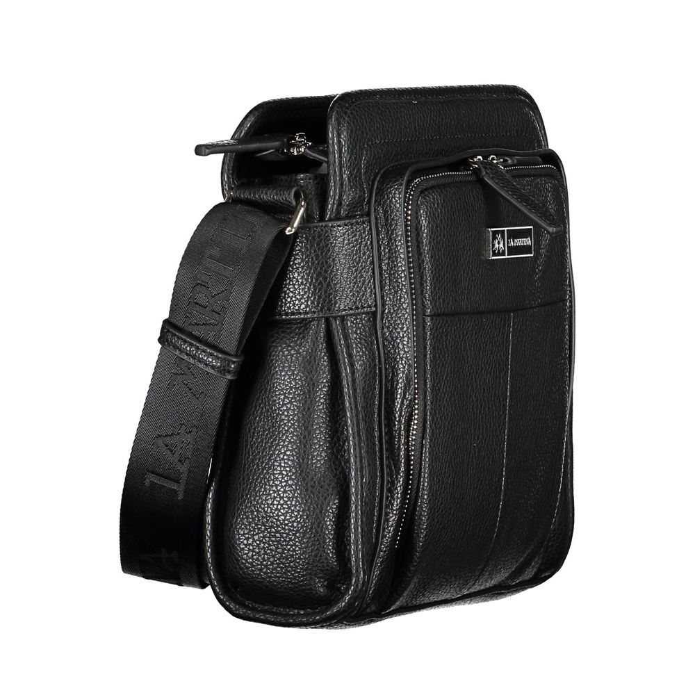 La Martina Black Polyethylene Shoulder Bag - The Gentlemen's Vault