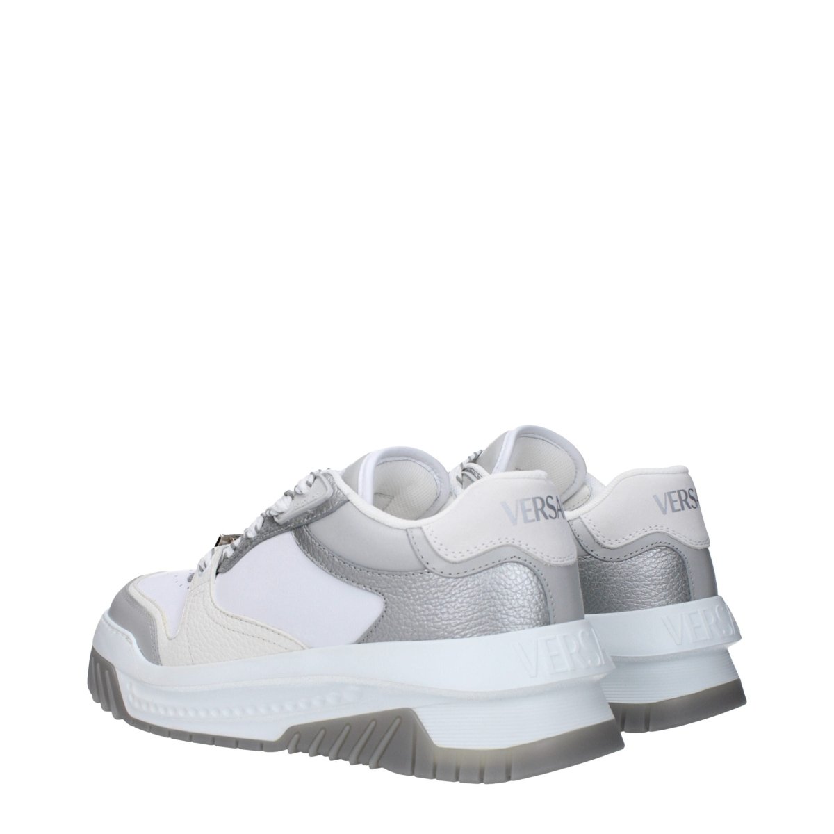 Versace White Leather Chunky Sneakers - The Gentlemen's Vault