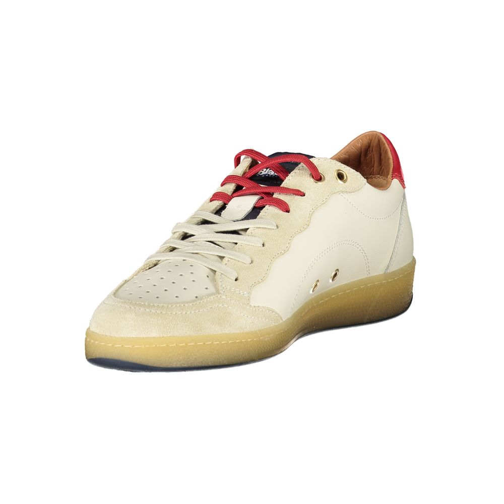 Blauer White Leather Men Sneaker - The Gentlemen's Vault