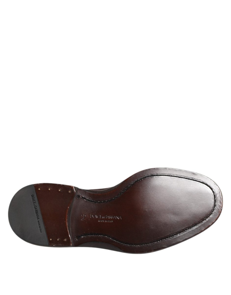 Dolce & Gabbana Brown Velvet Lace Up Oxford Dress Shoes - The Gentlemen's Vault