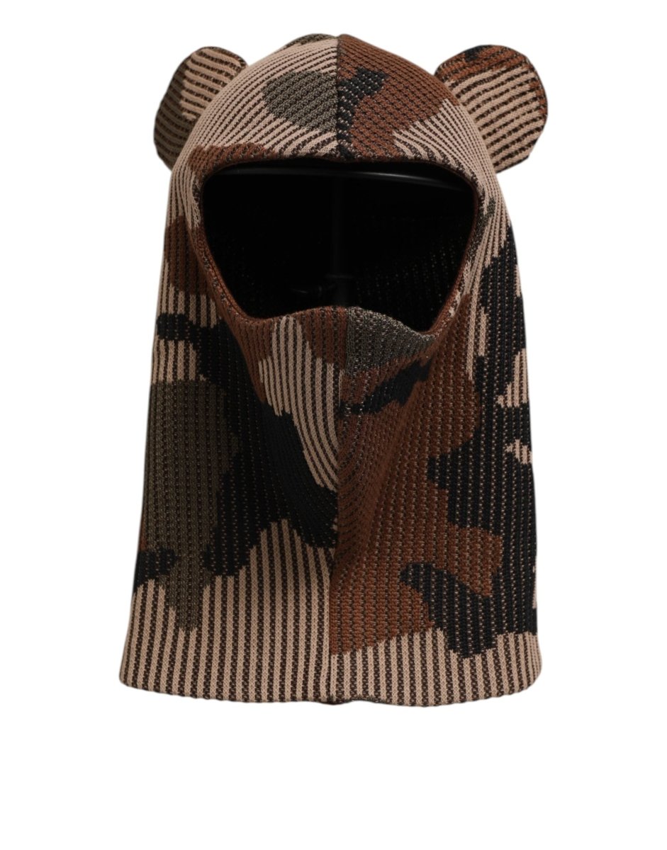 Dolce & Gabbana Multicolor Camouflage Balaclava Mask Men Cap One Size Hat - The Gentlemen's Vault