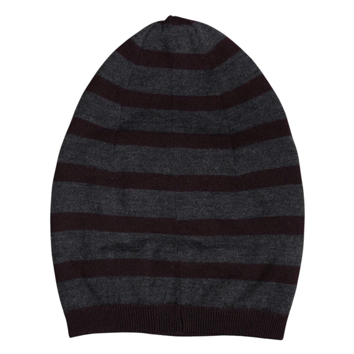 Dolce & Gabbana Gray Striped Wool Knitted Winter Beanie Hat - The Gentlemen's Vault