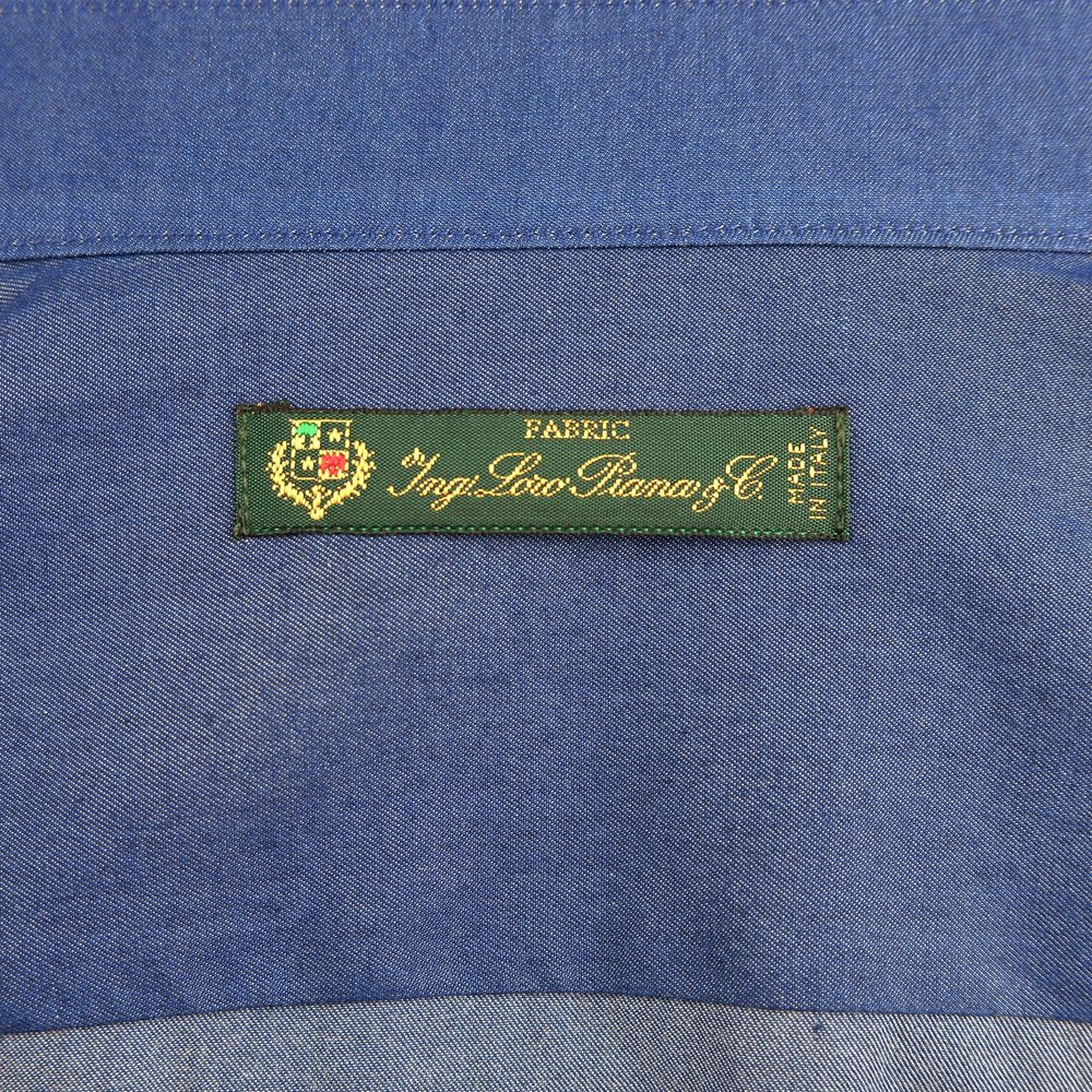 Loro Piana Made in Italy Blue Cotton Men's Shirt - The Gentlemen's Vault