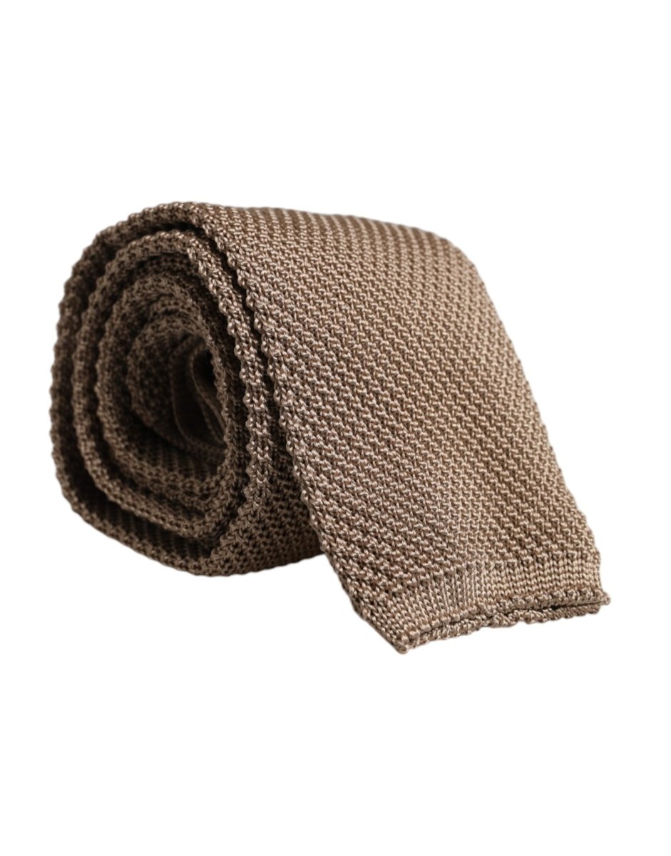 Dolce & Gabbana Brown Silk Adjustable Necktie Tie - The Gentlemen's Vault