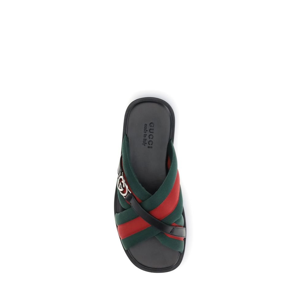 Gucci Web Sandals with Interlocking GG - The Gentlemen's Vault
