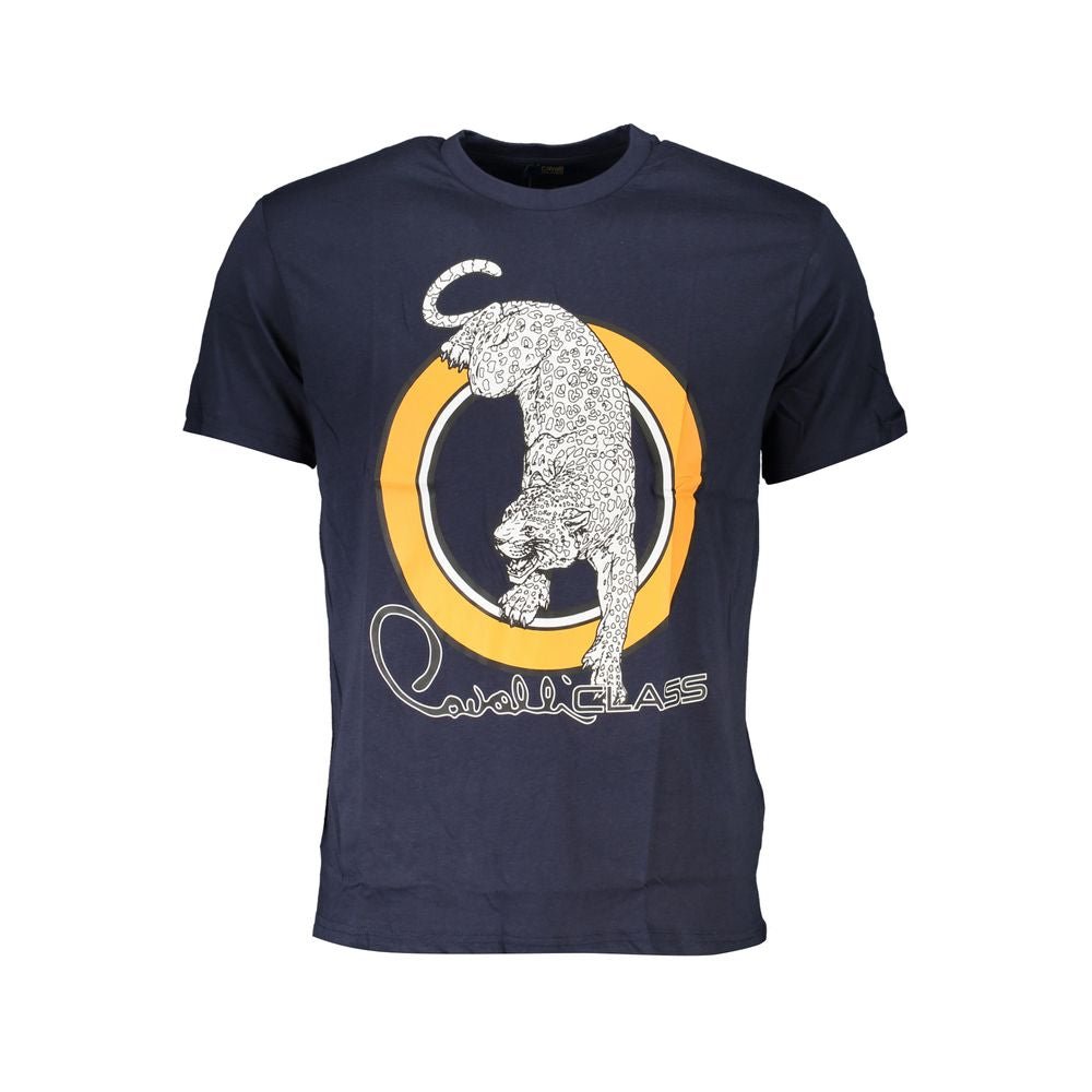 Cavalli Class Blue Cotton T-Shirt - The Gentlemen's Vault