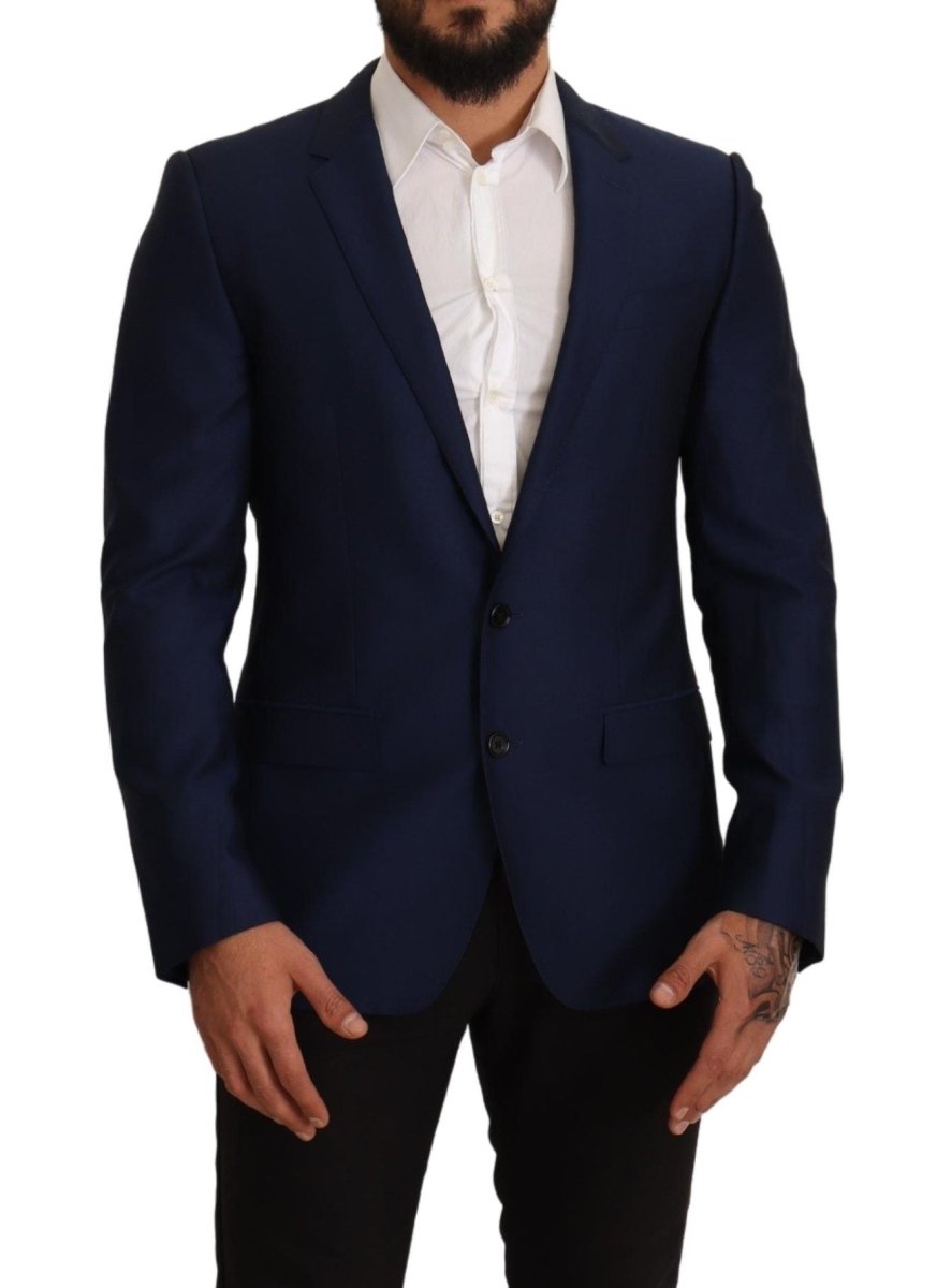 Dolce & Gabbana Navy Blue Slim Fit Jacket MARTINI Blazer - The Gentlemen's Vault