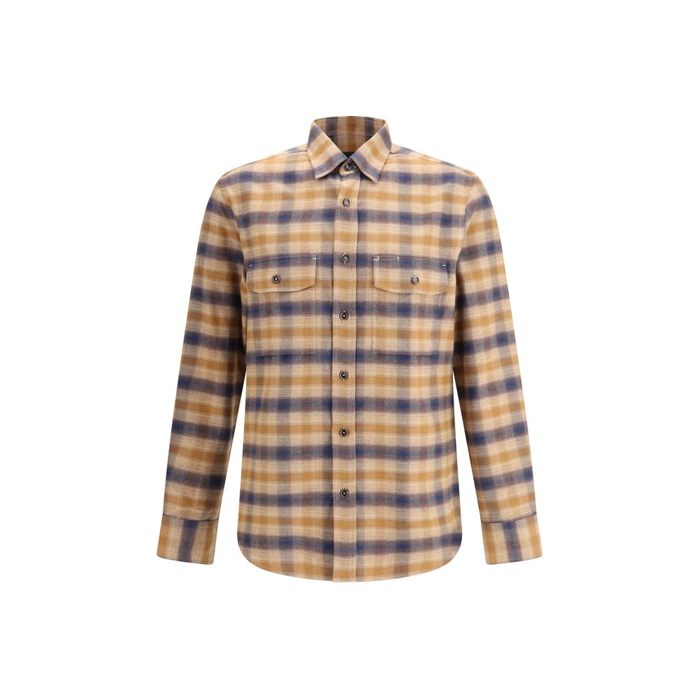 Brioni Multicolor Denim Shirt - The Gentlemen's Vault