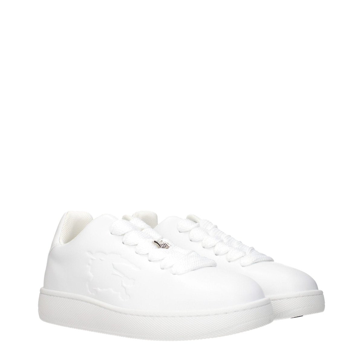 Burberry White Leather Low Tops - The Gentlemen's Vault