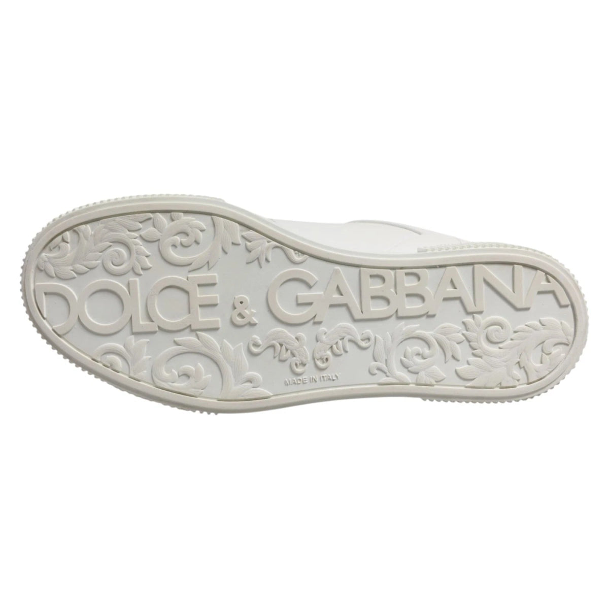Dolce & Gabbana White Miami Leather Low Top Men Sneakers Shoes - The Gentlemen's Vault