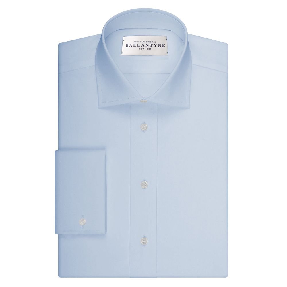 Ballantyne Blue Cotton Men's Shirt - The Gentlemen's Vault