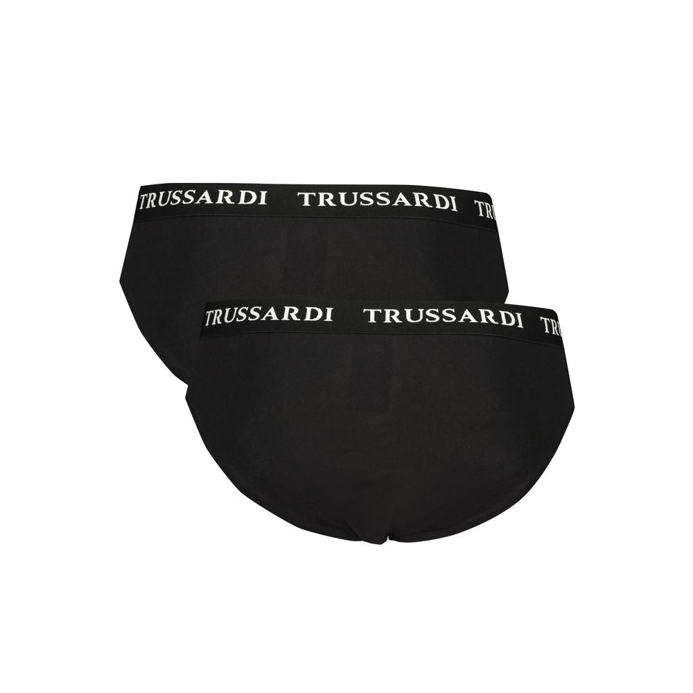 Trussardi Black Cotton Men Underwear Pack - The Gentlemen's Vault