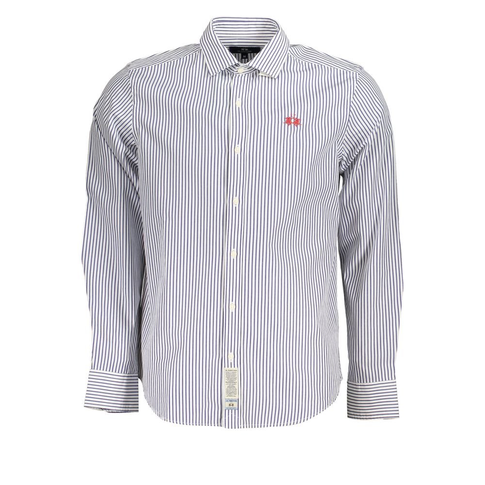 La Martina Elegant Long - Sleeved Striped Shirt for Men - The Gentlemen's Vault