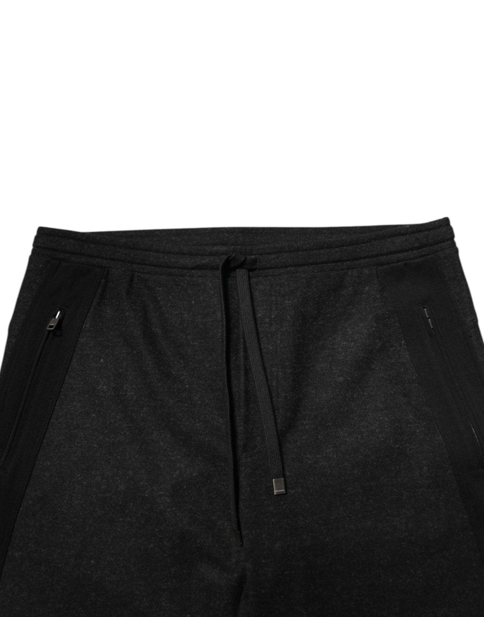 Dolce & Gabbana Marl Black Wool Blend Jogger Sweatpants Pants - The Gentlemen's Vault